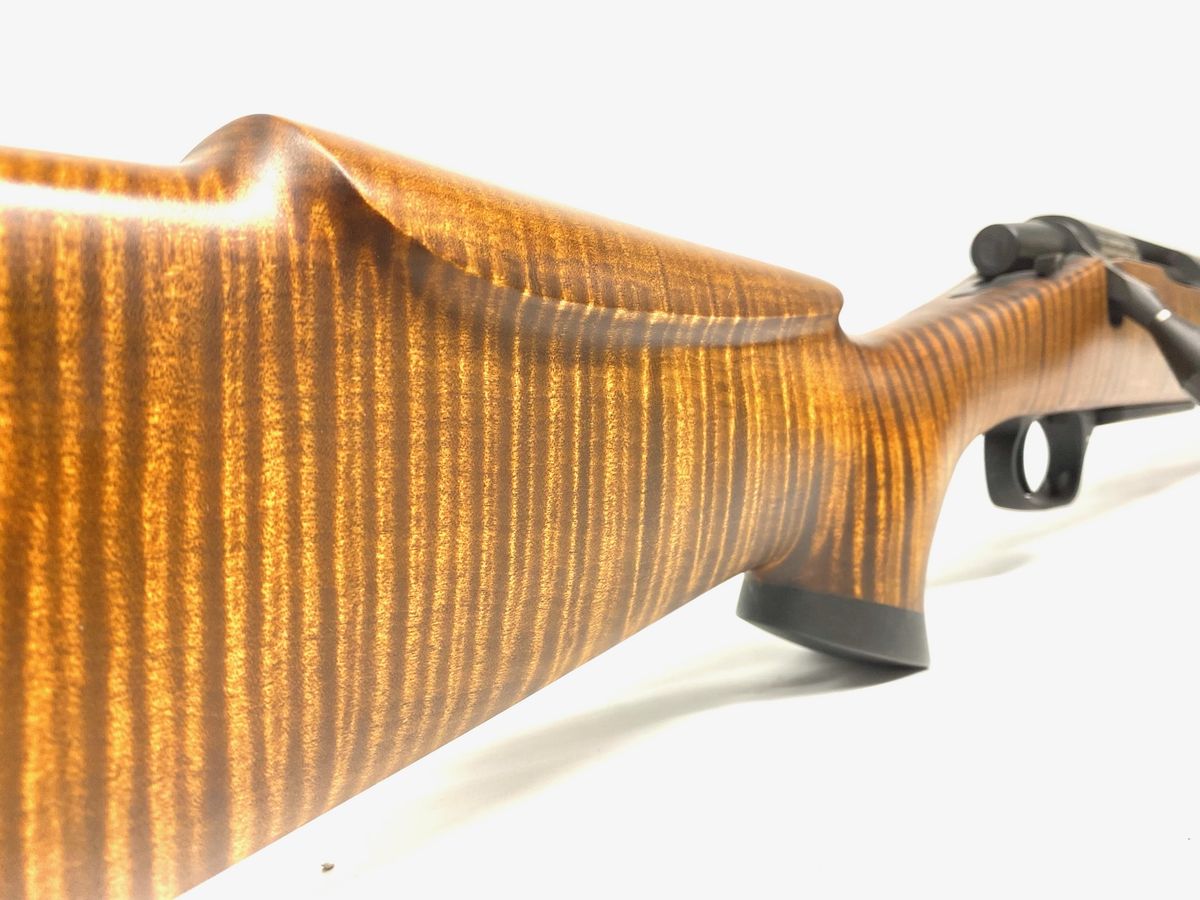 Figured wood stock on a custom rifle